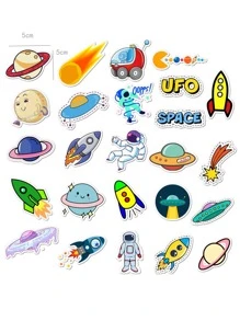 1 Gói Hành Tinh Hoa Văn Miếng Dán, Decal Hoạt Hình Cho Học Sinh, Cho Sổ Tay - Nhiều màu - Xem 3