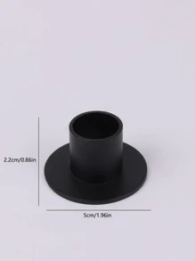 1pc Iron Candle Holder, European Style Minimalist Candle Stand For Home - Black - View 2