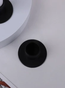 1pc Iron Candle Holder, European Style Minimalist Candle Stand For Home - Black - View 4