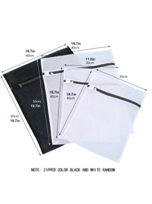 4pcs Mesh Laundry Bag - Black and White - View 2