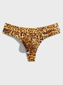 Men Leopard Print Thong Sexy Underwear - Multicolor - View 3