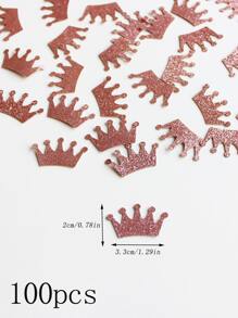 100 件闪光皇冠形五彩纸屑，圣诞节