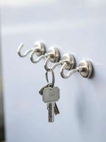 5入組鐵牆面掛鉤 - 銀色 - 查看 1