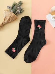 Vớ thủy thủ đoàn thêu hình nấm - Nhiều màu - Xem 3