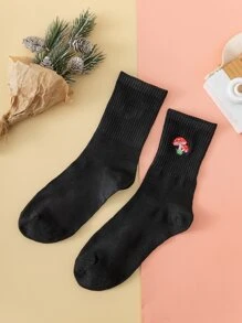 Vớ thủy thủ đoàn thêu hình nấm - Nhiều màu - Xem 4