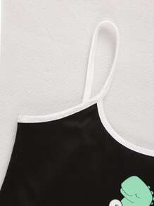 Girls' Dinosaur Printed Camisole Home Wear - Multicolor - View 7