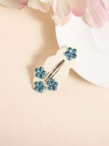 Kẹp trang trí hoa bằng đá rhinestone - Màu xanh lam - Xem 3