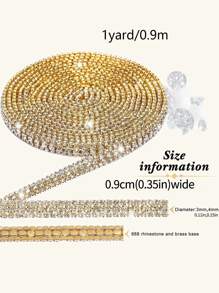 1pc DIY Rhinestone Chain - Multicolor - View 4