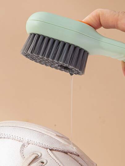 1入組可填充清潔液體鞋刷多用途深層清潔衣服刷創意清潔刷