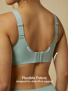 LUVLETTE Wireless Bralets Lounge Bra - Green - View 4