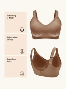 LUVLETTE Dream Curve 2ndSkin Wireless Full Coverage Seamless Side Support Lounge Sticky Bra Bralette Bra No Show Underwear Workout Sports Sticky Bra
