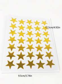 10pcs Star Pattern Sticker, Gold PVC Sticker For Children - Gold - View 4