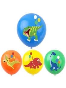 10pcs Latex Balloon, Cute Dinosaur Pattern Decorative Balloon For Party, Back To School Valentine Day - Multicolor - View 2