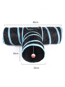 1pc Foldable Cat Tunnel For Cat For Play - Multicolor - View 4
