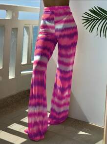 Tie Dye Cover Up Pants - Multicolor - View 1