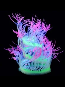 1pc Random Color Silicone Artificial Soft Sea Anemone For Fish Tank Decoration - Multicolor - View 1