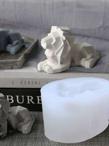 cái khuôn silicon DIY thiết kế sư tử - trắng - Xem 1