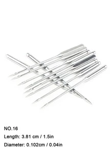 10pcs Stainless Steel Sewing Machine Needle, Classic Needle For Sewing Machine - Silver - View 3