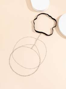 水鑽裝飾大腿鏈 - 銀色 - 查看 4