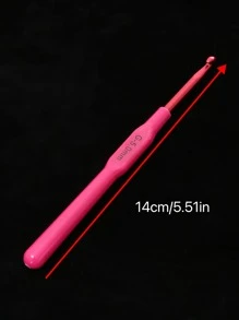 6pcs/set Plastic Crochet Needle, Mixed Color Crochet Hook For Sewing - Multicolor - View 2