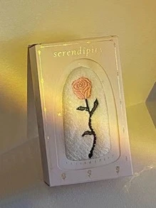 1pc Flower Pattern Hand Towel, Pink Polyester Embroidery Soft Towel For Home - Pink - View 4