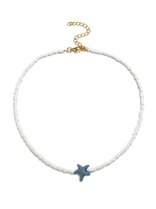 星形裝飾串珠項鏈