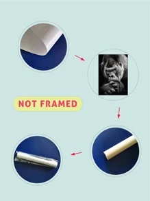 1入組大猩猩圖案無框畫現代化學纖維牆壁藝術畫適用於家居牆壁裝飾