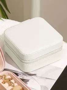 Túi trang điểm PU 1 cái - Màu be - Xem 1