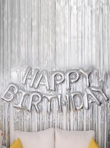 13 Cái Chúc Mừng Sinh Nhật Trang Trí Bóng Bay Hoa Hồng Vàng Chữ Bóng Bay Trang Trí Tiệc Sinh Nhật - Bạc - Xem 3