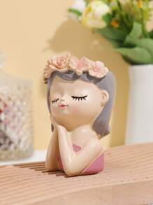 1 söt nordisk stil för flickor i harts, utsökt pennkruka, rörformad pennställ, heminredning, sovrumsvas, högtidspresent, födelsedagspresent, festtillbehör, present till flickvän tillbaka till skolan kontorsskrivbordstillbehör skrivbordstillbehör kontorsmaterial kontorstillbehör - Multifärgad - Visa 5