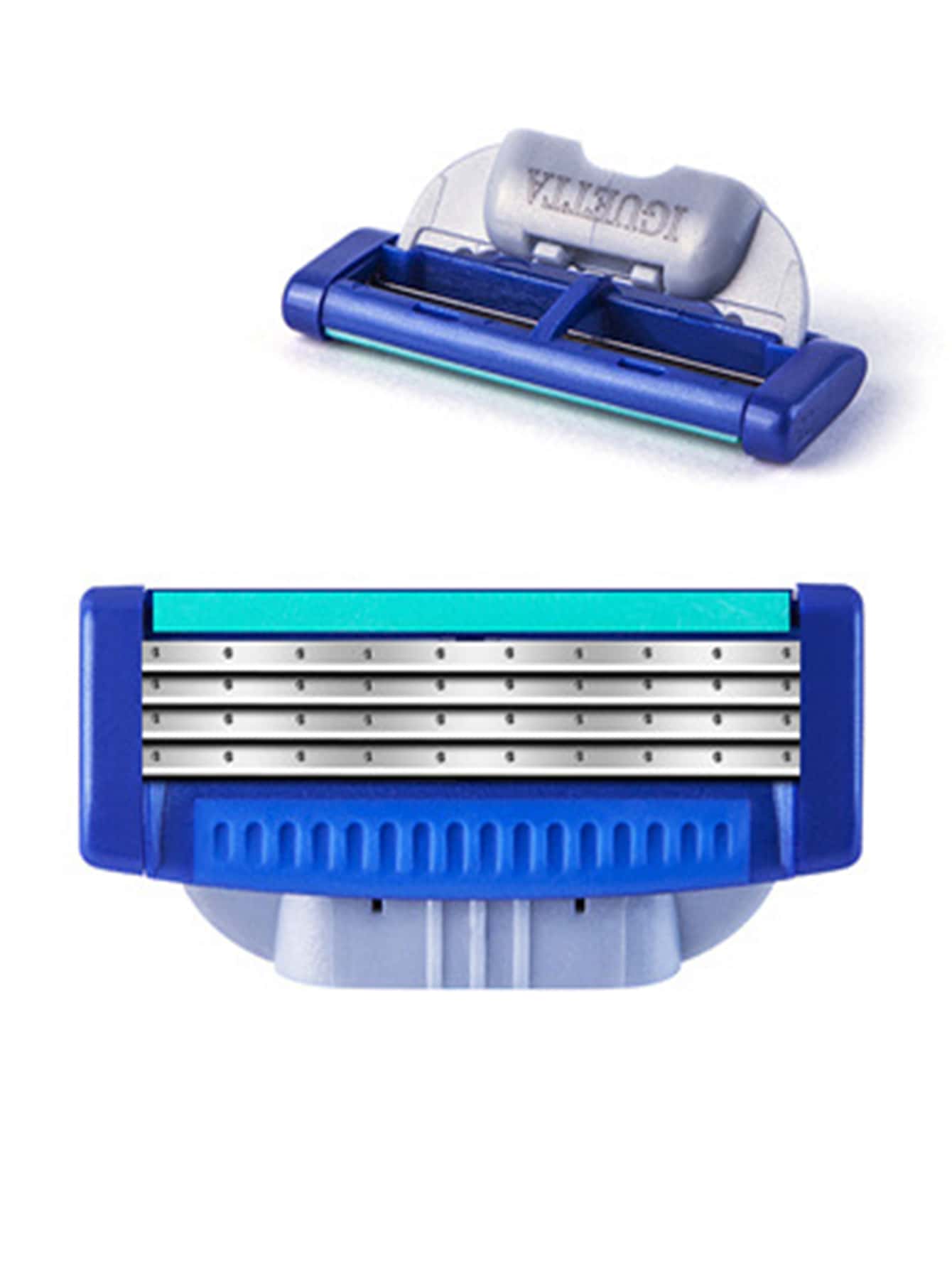 1 st Men rostfritt stål rakhyvel & 4 st huvud - Multifärgad - Visa 4