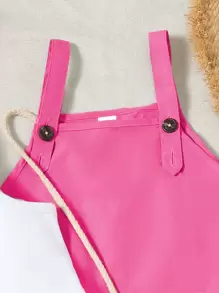 Cô gái Tween Chất rắn Áo ba lỗ & Tổng thể Jumpsuit Không có túi - Nhiều màu - Xem 5