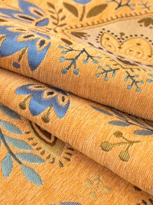 1個波西米亞風格雪花形狀防滑沙發墊,四季通用沙發套,防貓抓沙發保護套,適用於客廳l形沙發和1/2/3/4座椅沙發（分開售賣） - 橘色 - 查看 6