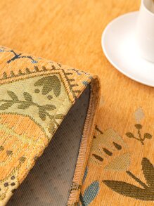 1個波西米亞風格雪花形狀防滑沙發墊,四季通用沙發套,防貓抓沙發保護套,適用於客廳l形沙發和1/2/3/4座椅沙發（分開售賣） - 橘色 - 查看 7