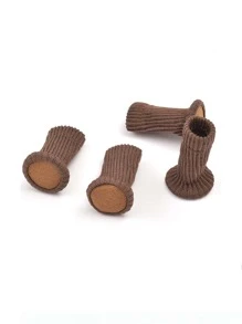 4pcs Chair Leg Cover, Coffee Brown Thick Anti-slip Polyester Chair Foot Protector For Home - Coffee Brown - View 4