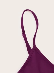 SHEIN Essnce Vestido de tirantes unicolor - Morado - Ver 4