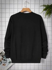 Manfinity LEGND Men's Character And Slogan Print Sweatshirt - Black - View 2
