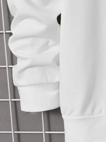 Manfinity Homme Men's Christmas Santa Claus Patterned Sweatshirt - White - View 3