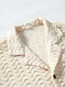 Manfinity RSRT Áo sơ mi Nam Nút phía trước màu trơn Giải trí - Màu be - Xem 6