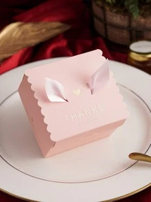 10pcs Letter Graphic Packaging Box Wedding Party Gift Bags - Pink - View 3