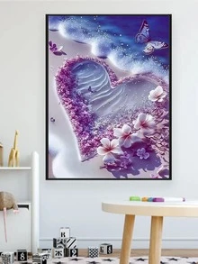 Tranh đính đá tự làm họa tiết bãi biển, Tranh nghệ thuật treo tường bằng kim cương đầy đủ, Không bao gồm khung, Tranh đính đá thủ công tự làm cho người mới bắt đầu - Nhiều màu - Xem 4