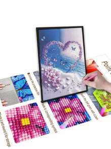 海灘圖案DIY鑽石畫全鑽牆藝術畫不包括框架適合初學者DIY手工鑽石畫 - 彩色 - 查看 5