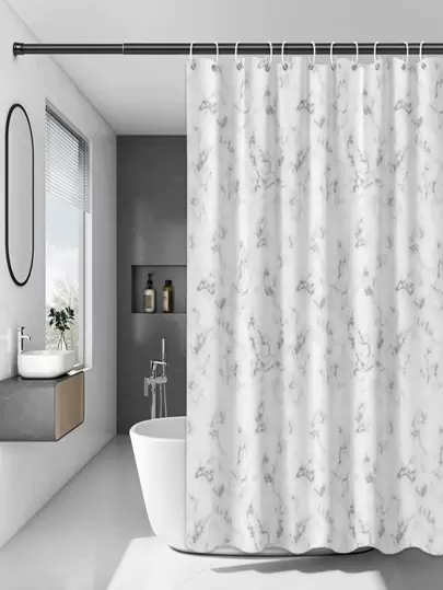 Marble Pattern Shower Curtain, Modern Waterproof Shower Curtain For Bathroom Home Bathroom Decor Fall Decor Bathroom Accessories Back To School