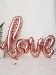 LOVE Letter Foil Balloon Wedding Valentines Anniversary Birthday Party Decoration, Champagne Cup Photo Booth Props - Rose Gold - View 2