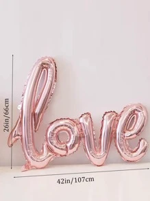 LOVE Letter Foil Balloon Wedding Valentines Anniversary Birthday Party Decoration, Champagne Cup Photo Booth Props - Rose Gold - View 3
