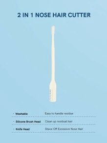 1 件 2 合 1 鼻毛修剪器刀头保护剃刀脱毛，迷你尺寸去除多余鼻毛，双头设计清洁和脱毛
