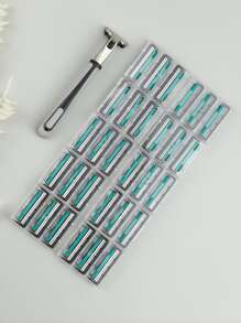 1 cuchilla de afeitar y 30 cuchillas de repuesto y caja de viaje gratis, cuchilla de afeitar, afeitado, protector de piel incluido