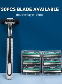 1 cuchilla de afeitar y 30 cuchillas de repuesto y caja de viaje gratis, cuchilla de afeitar, afeitado, protector de piel incluido