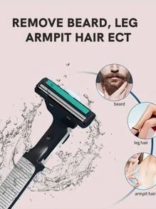 1 cuchilla de afeitar y 30 cuchillas de repuesto y caja de viaje gratis, cuchilla de afeitar, afeitado, protector de piel incluido