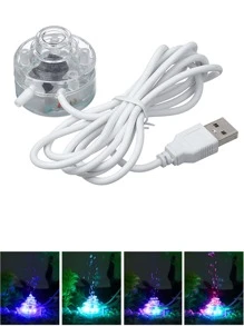 1入組彩色漸變空氣水下氣泡魚缸潛水燈供氧和水族箱裝飾 - 白色 - 查看 6